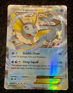 Pokemon Vaporeon EX Holo Ultra Rare Generations 24/83 180HP English Card TCG - Image 1