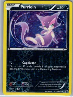 Purrloin RC13/RC25 Reverse Holo Legendary Treasures - Pokemon Card - NM - Image 1