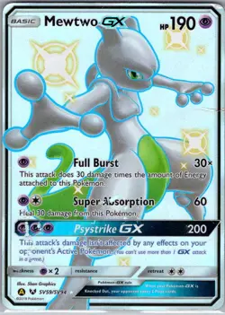 Mewtwo GX SV59/SV94 Hidden Fates: Shiny Vault - Pokemon Card - MP - Image 1
