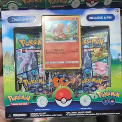 Pokemon TCG: GO Pin Collection Set Of 3 Charmander Bulbasaur Squirtle Sealed New - Image 2