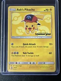 Ash’s Pikachu SM113 Black Star Promo – Pokemon The Movie: I Choose You! - Image 1