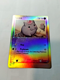 Pokemon Spoink 74/97 Dragon Reverse Holo Unlimited - Tiny Pressure Crease -Pics - Image 1