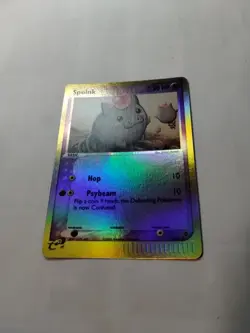 Pokemon Spoink 74/97 Dragon Reverse Holo Unlimited - Tiny Pressure Crease -Pics - Image 3