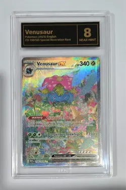 Pokemon Slab: Venusaur ex - 198/165 - MEW - Graded TCG Near Mint 8 - Image 1