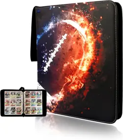 Card Binder for Football Card Collections - Holds 900 Cards - 50 Removable Pages - Image 3