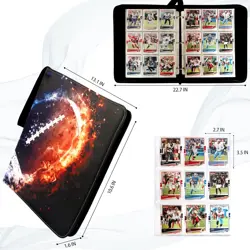 Card Binder for Football Card Collections - Holds 900 Cards - 50 Removable Pages - Image 4