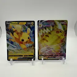 Pikachu VMAX SWSH286 and V SWSH285: Sword & Shield Promo Cards Holo - Image 1