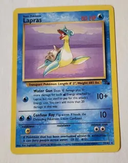 Lapras 25/62 Fossil non holo Pokemon card LP - Image 1