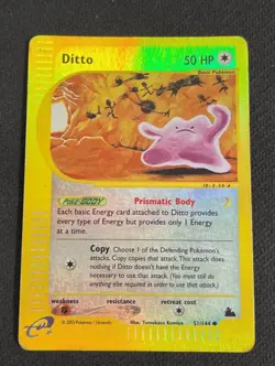 Pokemon Card-Ditto-Skyridge-Holo Reverse-51/144-ENG-Good - Image 1