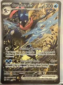 Pokemon TCG Greninja EX SVP 132 SHROUDED FABLE SIR PROMO SPECIAL ILLUSTRATION - Image 1