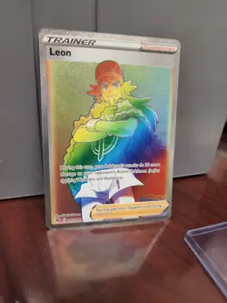 Leon 195/185 Vivid Voltage Full Art Rainbow Rare Trainer Pokemon TCG NM/MINT - Image 1