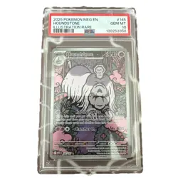 2025 POKEMON MEG EN-MEGA EVOLUTION ILLUSTRATION RARE #145 HOUNDSTONE PSA 10 - Image 1