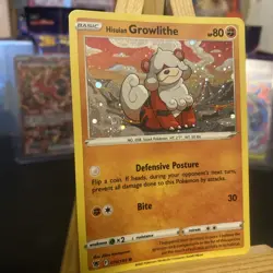 Pokemon Tcg SWSH Growlithe 070/189 Cosmos holo Promo Holo With Large Holo Swirl - Image 1