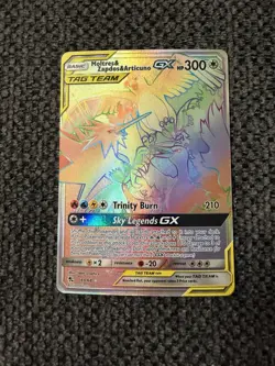 Pokemon TCG Hidden Fates Moltres Zapdos Articuno GX 69/68 Great Centering - Image 1