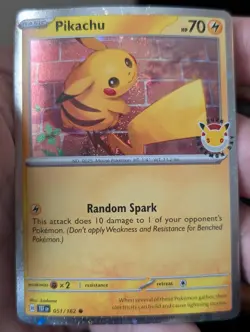 2026 Pokemon Day 30th Anniversary Pikachu 051 Stamped Promo w/ Swirl💫 - Image 1