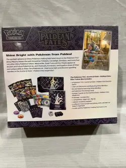 Pokemon Scarlet & Violet Paldean Fates ETB New Sealed Corner Dings & A Pinhole - Image 2