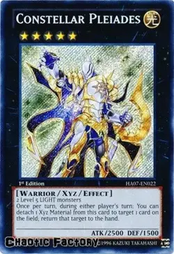 YUGIOH Constellar Pleiades - HA07-EN022 - Secret Rare 1st Edition NM - Image 1