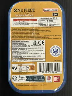 One Piece TCG Tin Pack Vol 2 TS-02 OP-13 Factory Sealed UNOPENED 2 Booster Packs - Image 2