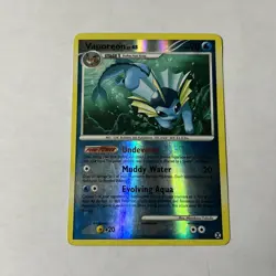 Vaporeon 34/111 Rising Rivals Reverse Holo Card Lightly Played - Image 1