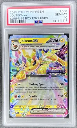 PSA 10 Jolteon 030/131 *Stamped* Surprise Box Exclusive Promo Pokemon TCG - Image 1