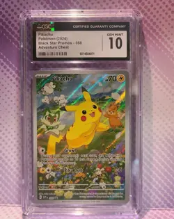 Pikachu SVP 088 Promo Adventure Chest Pokemon Holo CGC 10 GEM MINT - Image 1