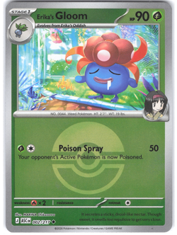 Erika's Gloom 002/217 Pokeball Reverse Holo Ascended Heroes Pokemon TCG NM - Image 1
