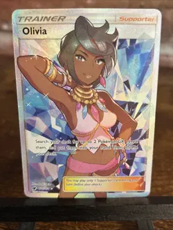 Olivia - 111/111 - Pokemon Crimson Invasion Sun Moon Full Art Card NM - Image 1