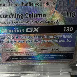 Reshiram GX - Holo Rare Pokemon Card Flame Charge Vermilion GX - Image 3