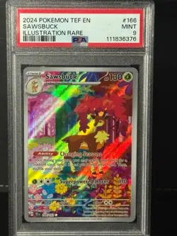 Sawsbuck - 2024 Pokemon - TEF - 166/162 - Illus Rare - PSA 9 Mint - Image 2