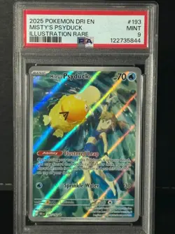Misty’s Psyduck - 2025 Pokemon - DRI - 193/182 - Illus Rare - PSA 9 Mint - Image 1