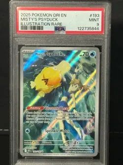 Misty’s Psyduck - 2025 Pokemon - DRI - 193/182 - Illus Rare - PSA 9 Mint - Image 3