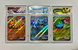 Pokemon Special Deck Set EX Charizard Blastoise Venusaur ACE 10 GEM MINT Trio - Image 1
