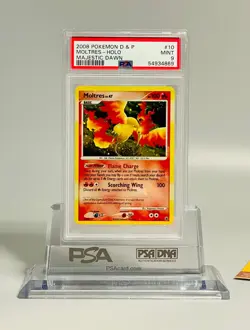 Pokemon PSA 9 Moltres #10 Holo D & P Majestic Dawn 2008 English - Image 1