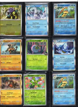 Pokemon Card Lot - 9 Cards - Chien-Pao Holo, Kingdra, Rhyperior, Stellar Crown - Image 1