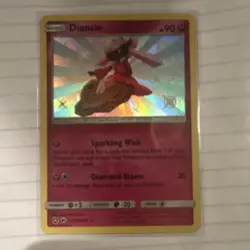 Diancie Hidden Fates Shiny Holo Rare Pokemon Card SV36/SV94 90 HP Fairy English - Image 1