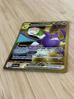 Pokemon TCG Team Rocket's Crobat EX 242/182 Destined Rivals Hyper Rare Gold NM - Image 2