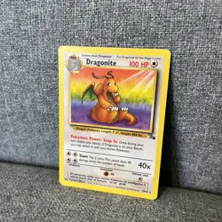Pokemon TCG Dragonite Fossil Card 19/62 Regular Rare WOTC - Image 1