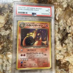 1997 POKEMON JPN ROCKET #6 DARK CHARIZARD-HOLO PSA 9 - Image 1