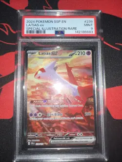 Pokemon Latias EX TCG Surging Sparks Scarlet & Violet PSA 9 - Image 1