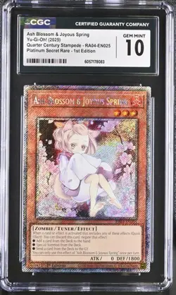 Ash Blossom & Joyous Spring *CGC 10* RA04-EN025 *POP 1* Platinum Secret Rare - Image 1