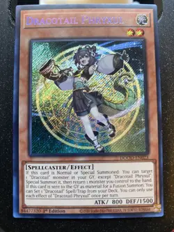 Yugioh Dracotail Phryxul DOOD-EN023 Secret Rare 1st Edition Near Mint - Image 1
