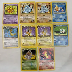 Vintage Pokemon Team Rocket Card Lot Dark Dragonite Jolteon WOTC 1999 - Image 1