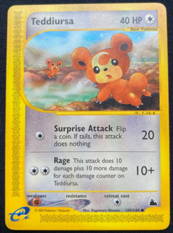 Pokemon Card Teddiursa 109/144 common 2003 Skyridge LP/MP - Image 1
