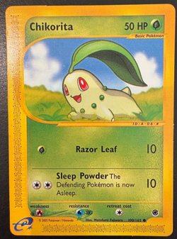 Pokemon TCG Chikorita Expedition Card 100/165 Regular Common LP/MP ** - Image 1