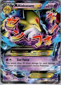 M Alakazam EX 26/124 XY - Fates Collide - Pokemon Card - NM - Image 1