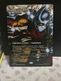 Raph's Jitte (Borderless) - 0019 - PZA Teenage Mutant Ninja Turtles TMNT MTG NM - Image 1