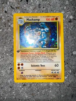 Pokemon TCG Cards 1st Edition Machamp 8/102 Base Set Holo Rare LP - Image 3