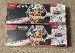 (2) Pokemon Prismatic Evolutions Surprise Box + Booster Bundle Sam’s Club Sealed - Image 1