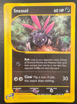 Pokemon TCG Sneasel Aquapolis 110/147 Regular MP ** - Image 1