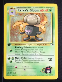 PSA 9 MINT 2000 Pokemon Gym Heroes #45 Erika's Gloom 1st Edition !!! - Image 3